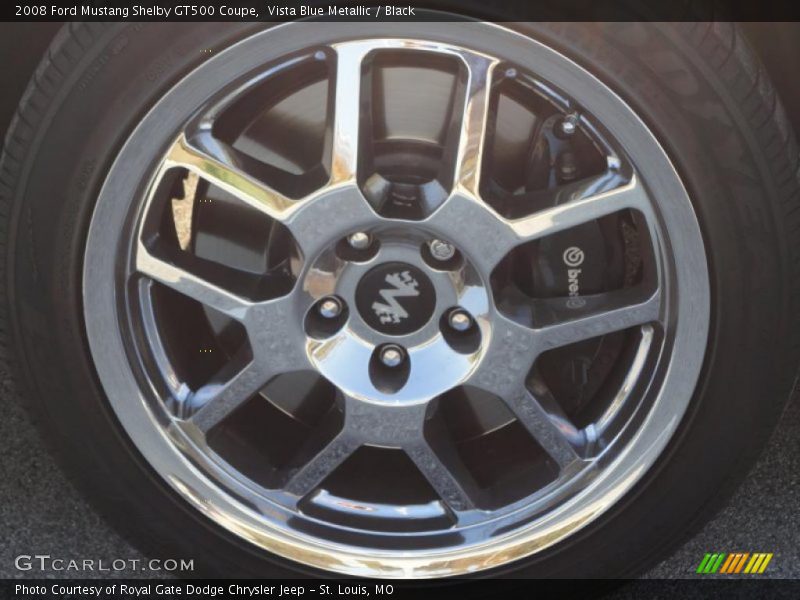 Vista Blue Metallic / Black 2008 Ford Mustang Shelby GT500 Coupe