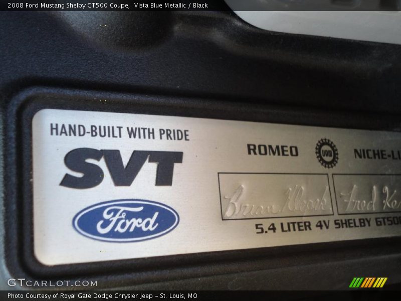  2008 Mustang Shelby GT500 Coupe Engine - 5.4 Liter Supercharged DOHC 32-Valve V8