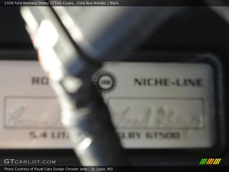Vista Blue Metallic / Black 2008 Ford Mustang Shelby GT500 Coupe