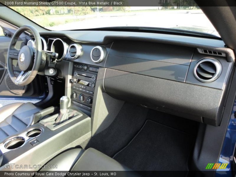 Vista Blue Metallic / Black 2008 Ford Mustang Shelby GT500 Coupe