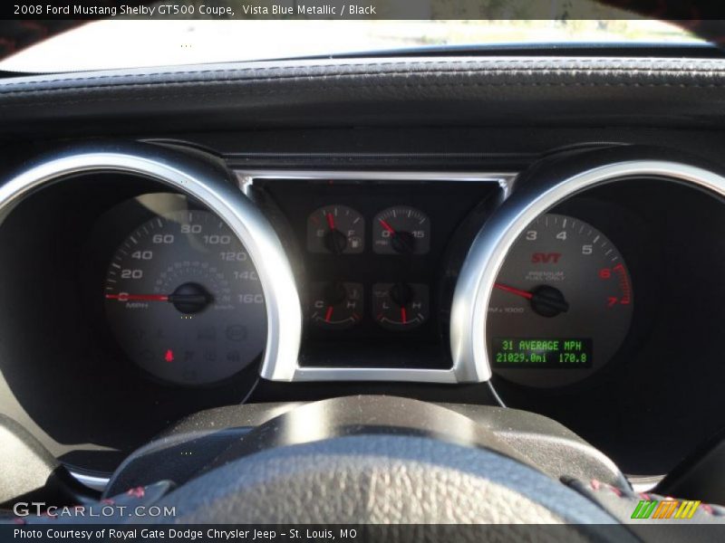 Vista Blue Metallic / Black 2008 Ford Mustang Shelby GT500 Coupe