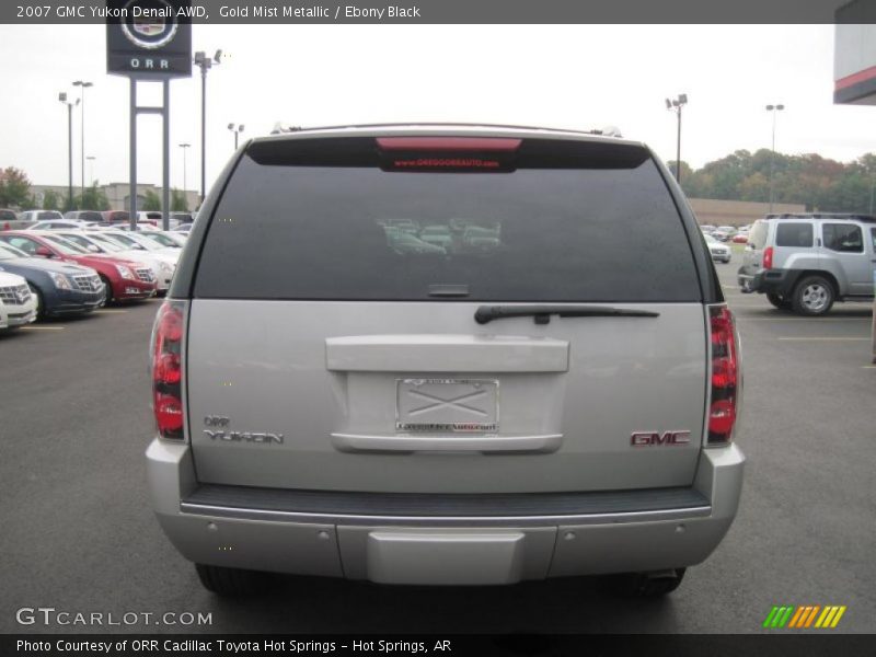 Gold Mist Metallic / Ebony Black 2007 GMC Yukon Denali AWD