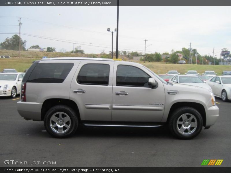 Gold Mist Metallic / Ebony Black 2007 GMC Yukon Denali AWD