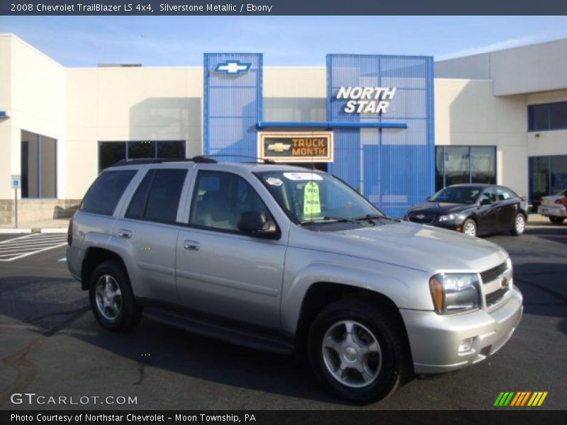 Silverstone Metallic / Ebony 2008 Chevrolet TrailBlazer LS 4x4