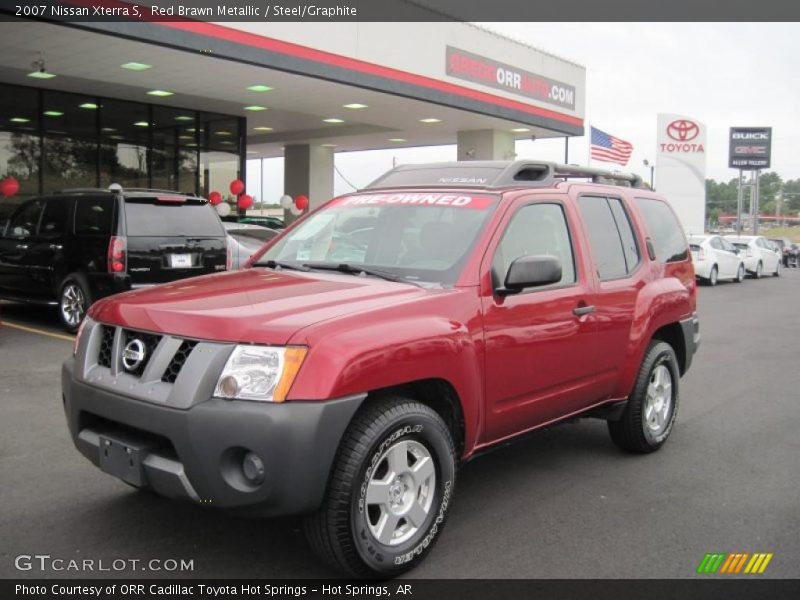 Red Brawn Metallic / Steel/Graphite 2007 Nissan Xterra S