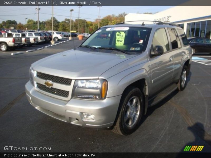 Silverstone Metallic / Ebony 2008 Chevrolet TrailBlazer LS 4x4