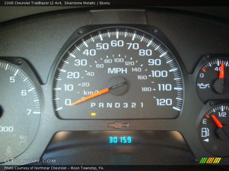 Silverstone Metallic / Ebony 2008 Chevrolet TrailBlazer LS 4x4