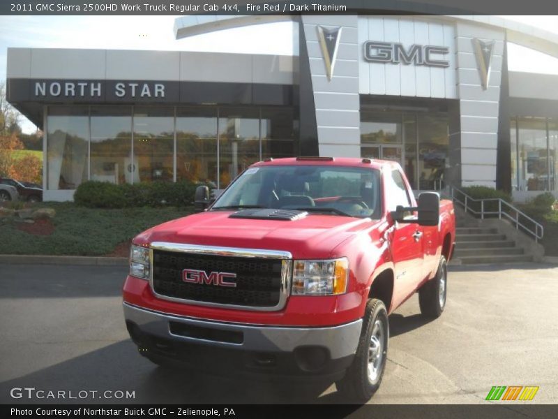 Fire Red / Dark Titanium 2011 GMC Sierra 2500HD Work Truck Regular Cab 4x4