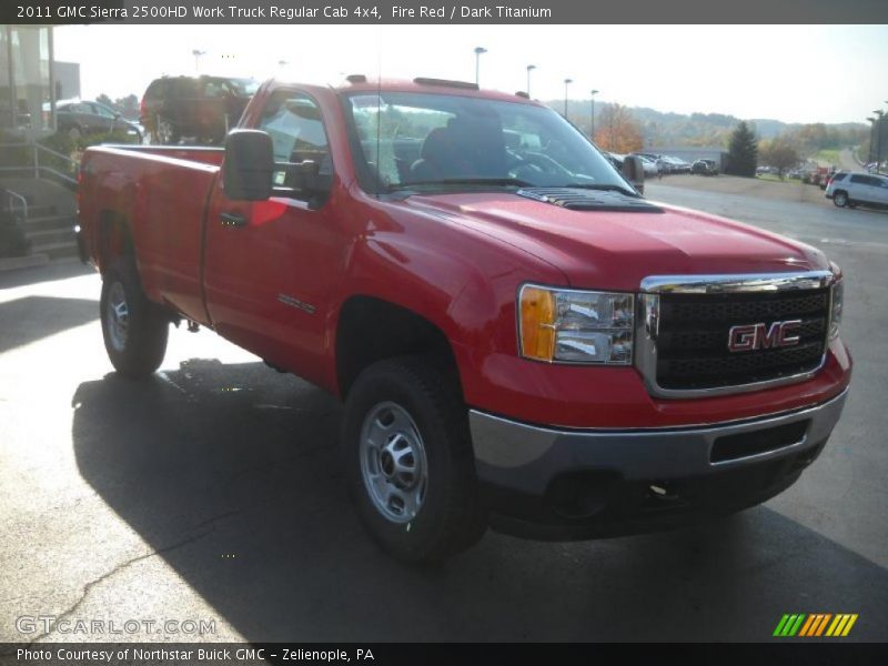 Fire Red / Dark Titanium 2011 GMC Sierra 2500HD Work Truck Regular Cab 4x4