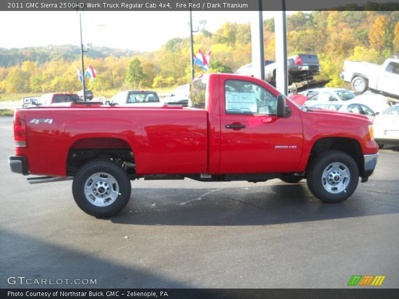 Fire Red / Dark Titanium 2011 GMC Sierra 2500HD Work Truck Regular Cab 4x4