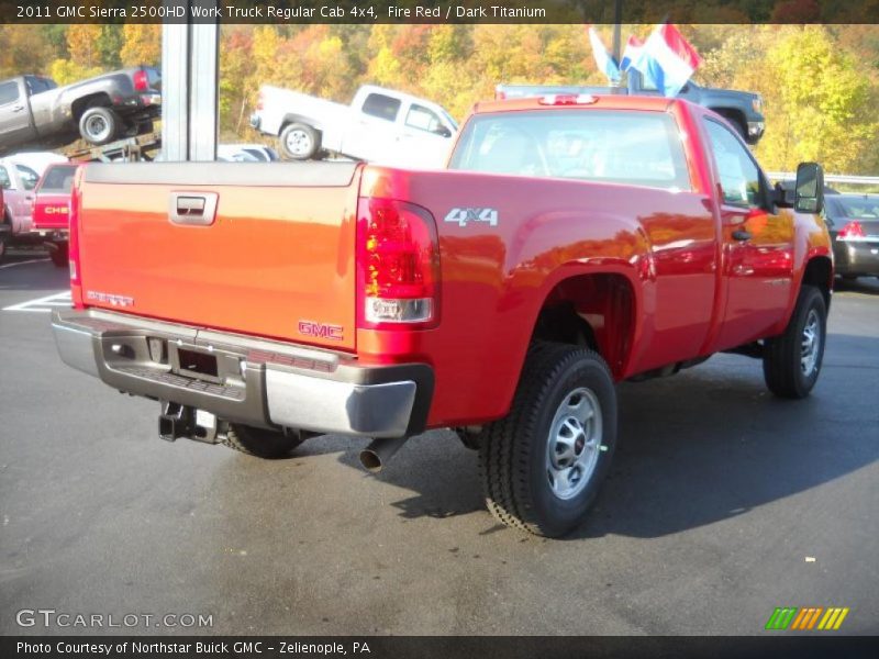 Fire Red / Dark Titanium 2011 GMC Sierra 2500HD Work Truck Regular Cab 4x4