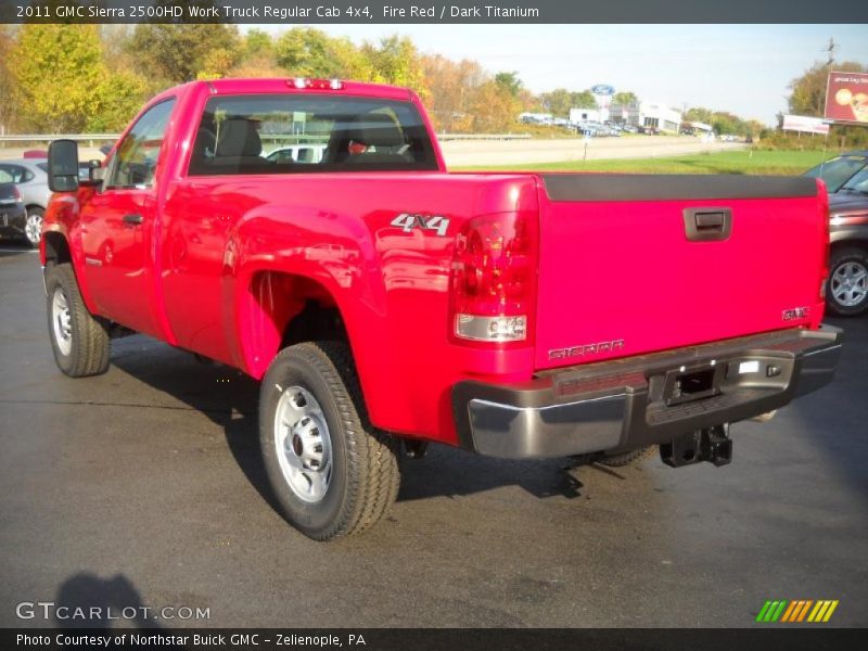 Fire Red / Dark Titanium 2011 GMC Sierra 2500HD Work Truck Regular Cab 4x4