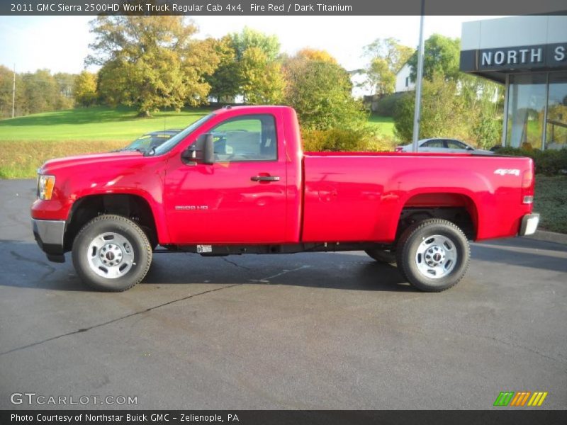 Fire Red / Dark Titanium 2011 GMC Sierra 2500HD Work Truck Regular Cab 4x4