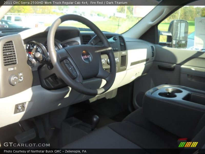 Fire Red / Dark Titanium 2011 GMC Sierra 2500HD Work Truck Regular Cab 4x4