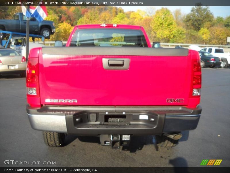 Fire Red / Dark Titanium 2011 GMC Sierra 2500HD Work Truck Regular Cab 4x4