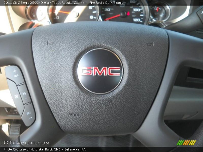 Fire Red / Dark Titanium 2011 GMC Sierra 2500HD Work Truck Regular Cab 4x4