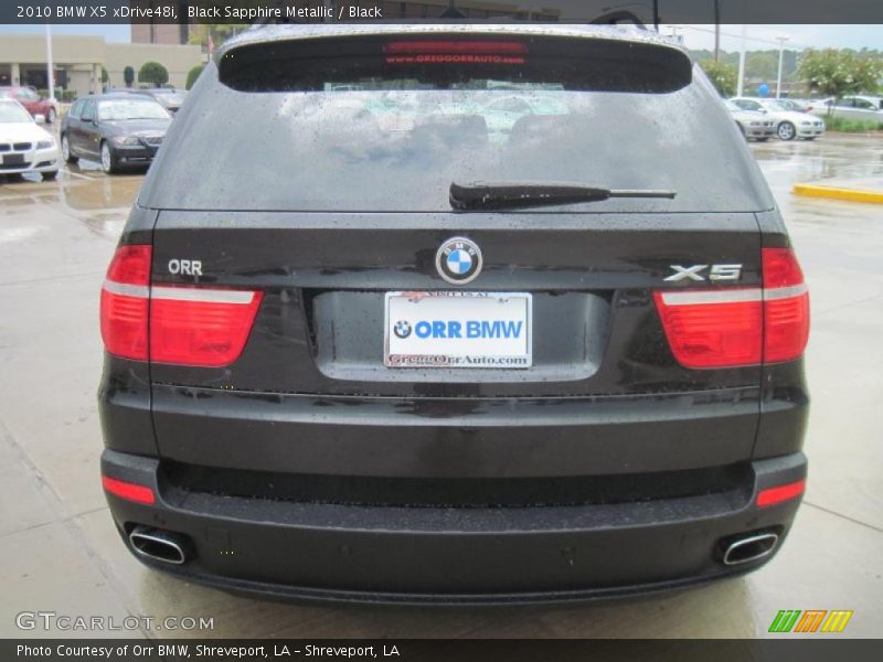 Black Sapphire Metallic / Black 2010 BMW X5 xDrive48i