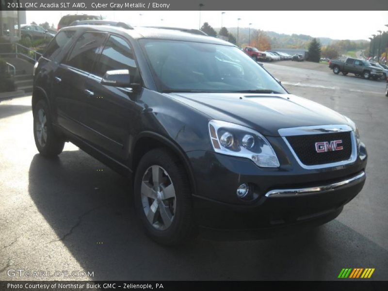 Cyber Gray Metallic / Ebony 2011 GMC Acadia SLT AWD