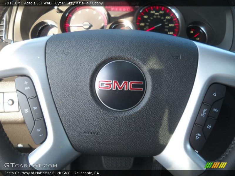 Cyber Gray Metallic / Ebony 2011 GMC Acadia SLT AWD