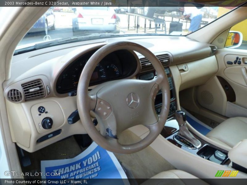 Alabaster White / Java 2003 Mercedes-Benz C 320 Sedan