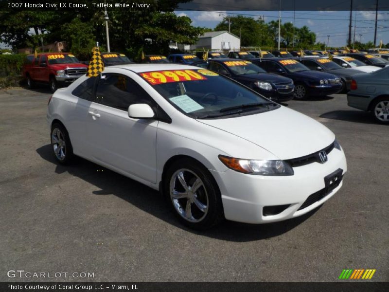 Taffeta White / Ivory 2007 Honda Civic LX Coupe