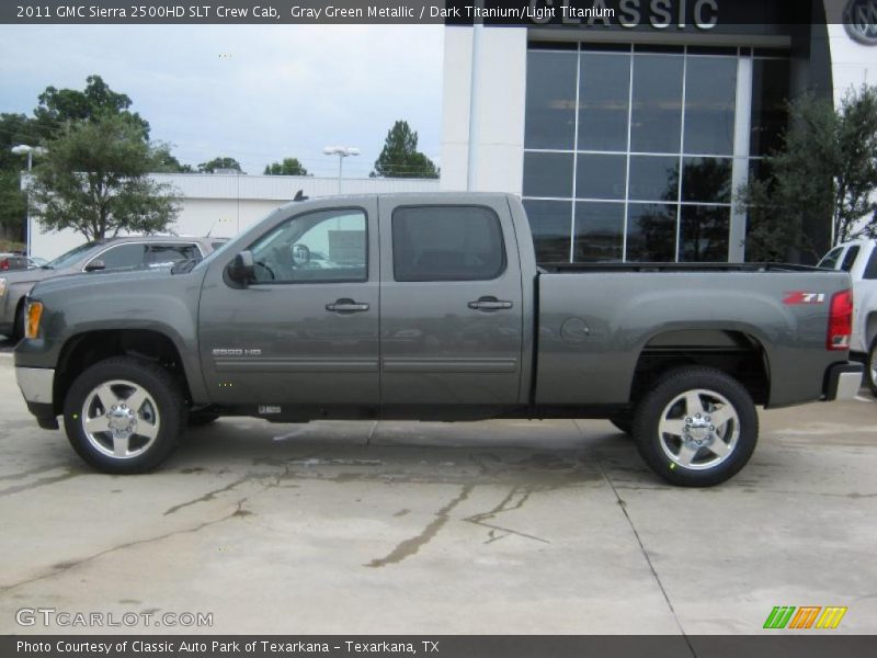 Gray Green Metallic / Dark Titanium/Light Titanium 2011 GMC Sierra 2500HD SLT Crew Cab