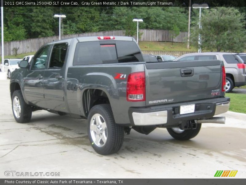 Gray Green Metallic / Dark Titanium/Light Titanium 2011 GMC Sierra 2500HD SLT Crew Cab