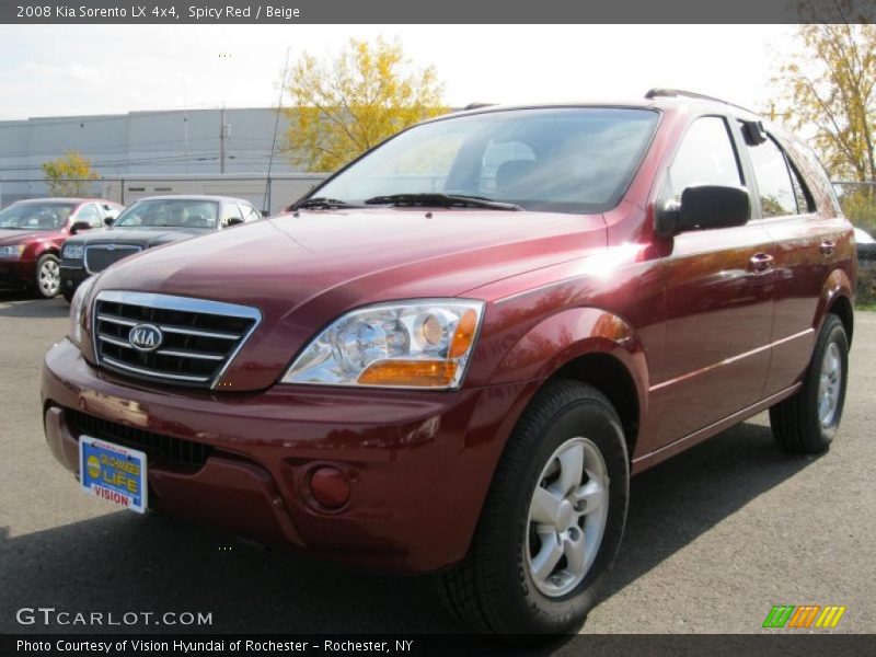 Spicy Red / Beige 2008 Kia Sorento LX 4x4