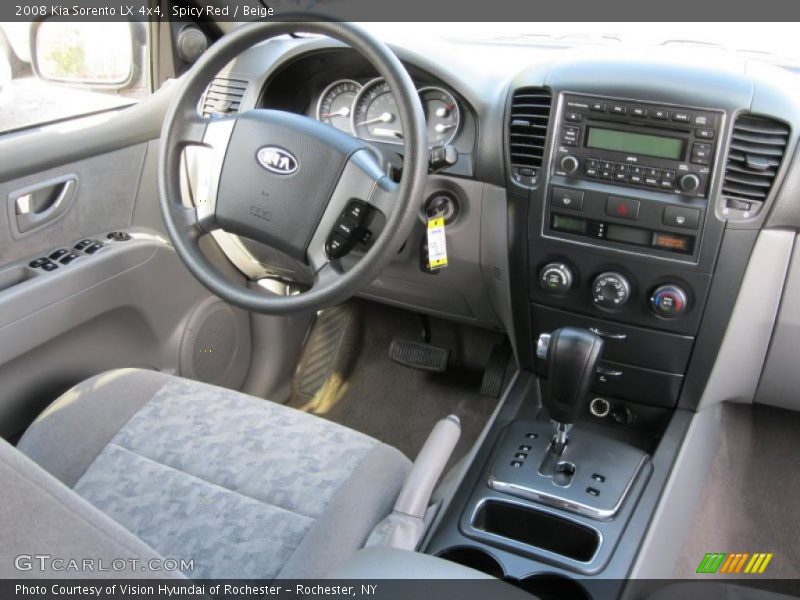 Spicy Red / Beige 2008 Kia Sorento LX 4x4