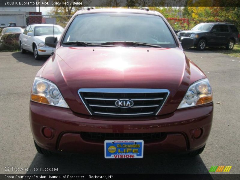 Spicy Red / Beige 2008 Kia Sorento LX 4x4