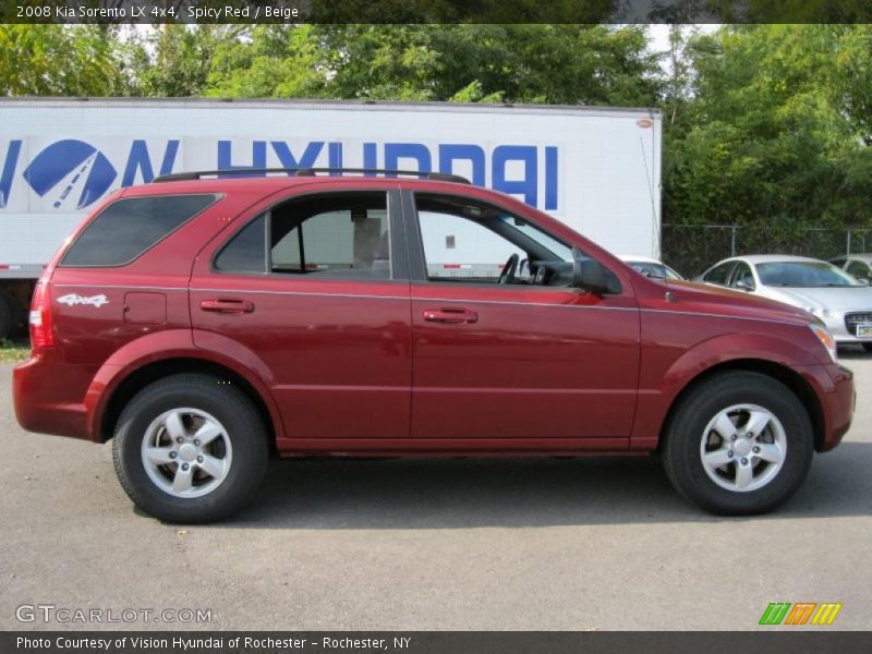 Spicy Red / Beige 2008 Kia Sorento LX 4x4