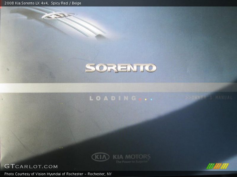 Spicy Red / Beige 2008 Kia Sorento LX 4x4