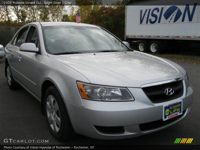 Bright Silver / Gray 2008 Hyundai Sonata GLS