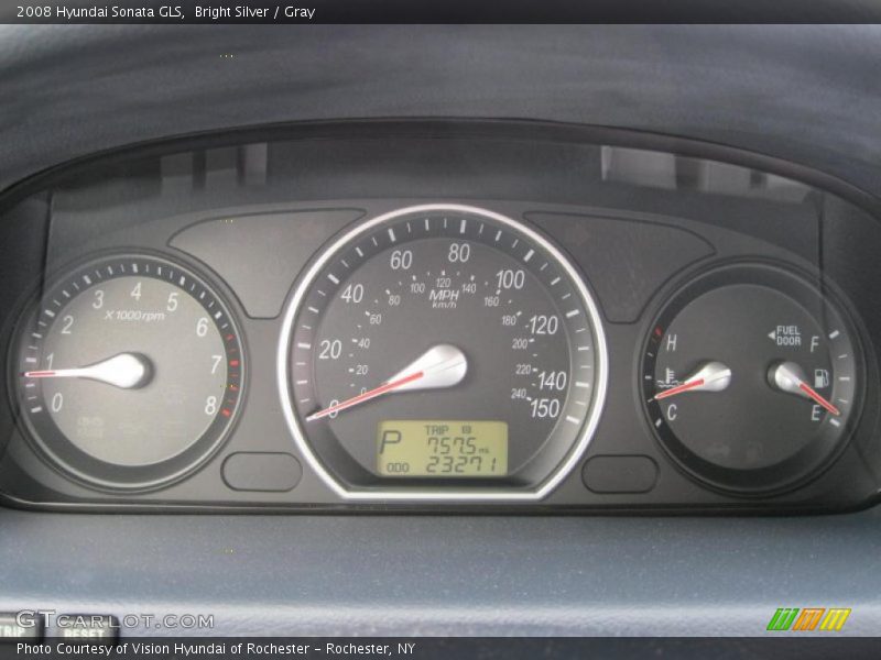 Bright Silver / Gray 2008 Hyundai Sonata GLS