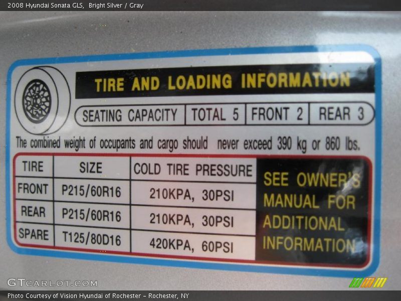 Bright Silver / Gray 2008 Hyundai Sonata GLS