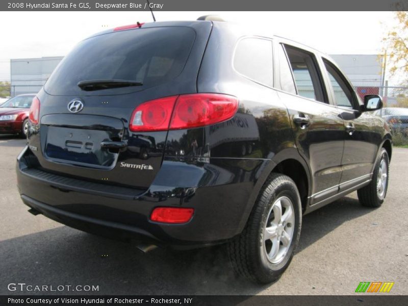 Deepwater Blue / Gray 2008 Hyundai Santa Fe GLS