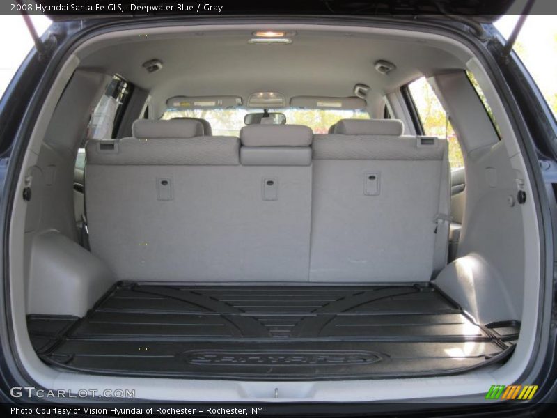 Deepwater Blue / Gray 2008 Hyundai Santa Fe GLS