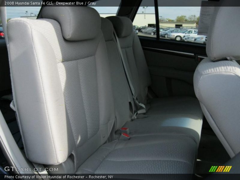 Deepwater Blue / Gray 2008 Hyundai Santa Fe GLS