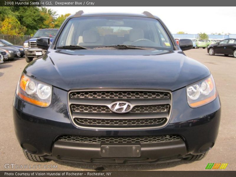 Deepwater Blue / Gray 2008 Hyundai Santa Fe GLS