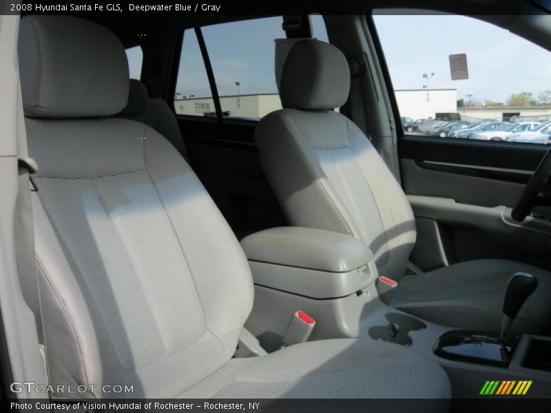 Deepwater Blue / Gray 2008 Hyundai Santa Fe GLS