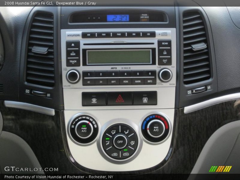 Deepwater Blue / Gray 2008 Hyundai Santa Fe GLS