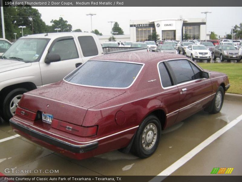 Medium Red Metallic / Red 1984 Ford Thunderbird 2 Door Coupe