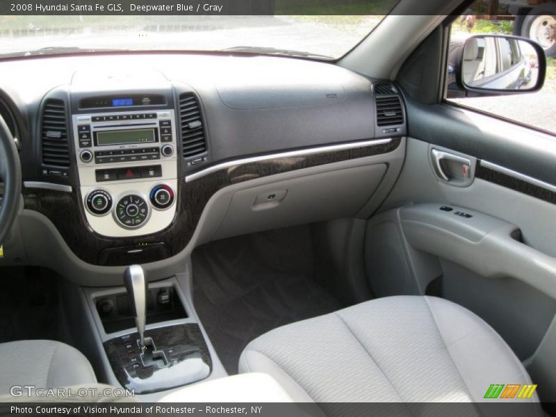 Deepwater Blue / Gray 2008 Hyundai Santa Fe GLS