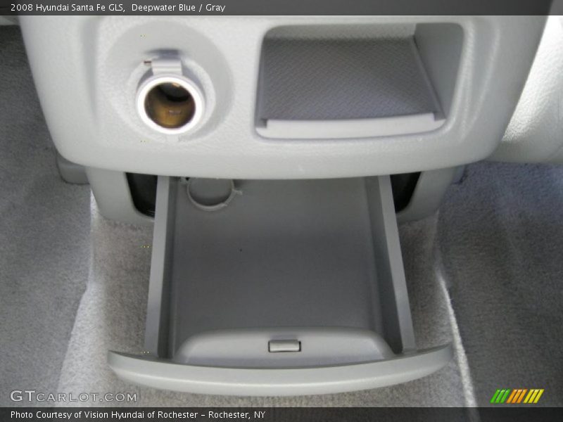 Deepwater Blue / Gray 2008 Hyundai Santa Fe GLS