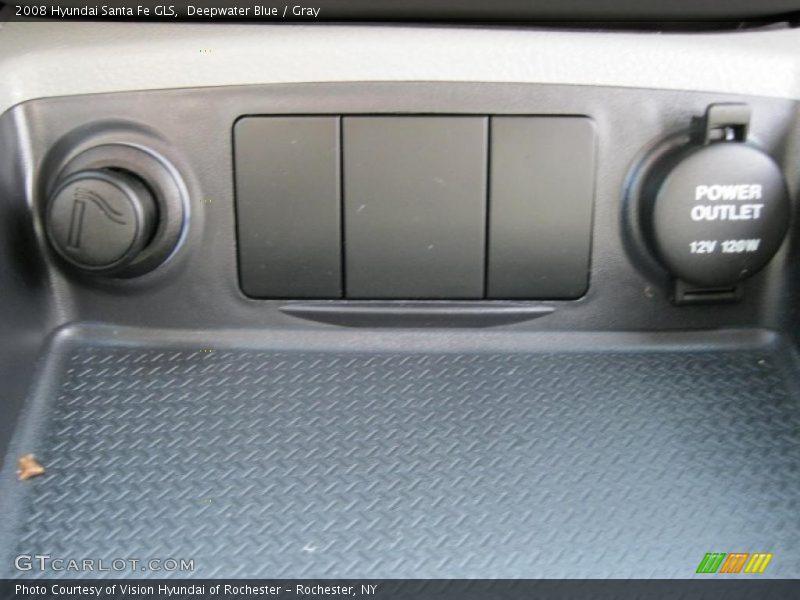 Deepwater Blue / Gray 2008 Hyundai Santa Fe GLS