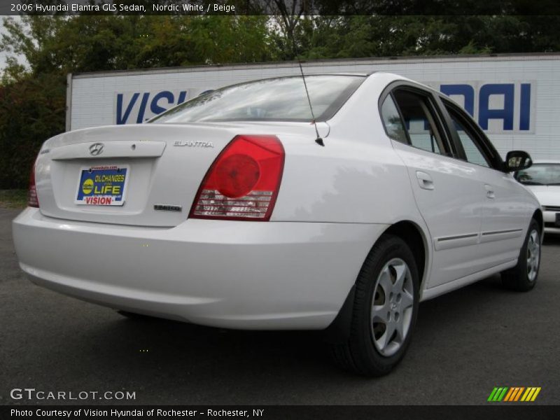 Nordic White / Beige 2006 Hyundai Elantra GLS Sedan