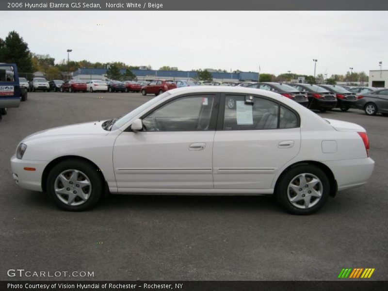 Nordic White / Beige 2006 Hyundai Elantra GLS Sedan