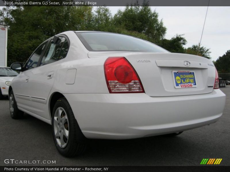 Nordic White / Beige 2006 Hyundai Elantra GLS Sedan