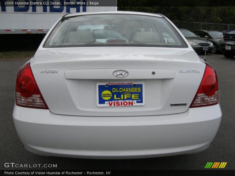 Nordic White / Beige 2006 Hyundai Elantra GLS Sedan