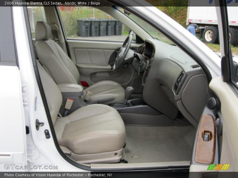 Nordic White / Beige 2006 Hyundai Elantra GLS Sedan